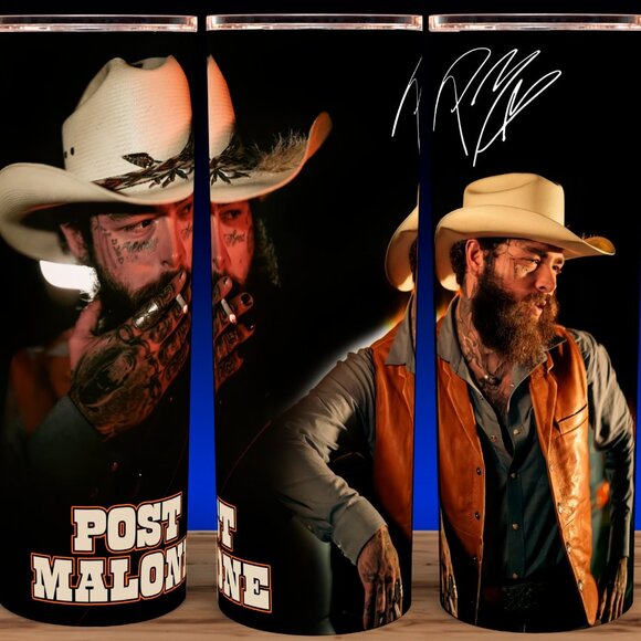 Post Malone Country F-1 Trillion Cup Mug Tumbler 20oz with lid and straw - Picture 1 of 3
